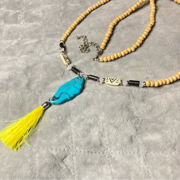 Unique Beaded Tassel Necklace - Picture 4 of 4